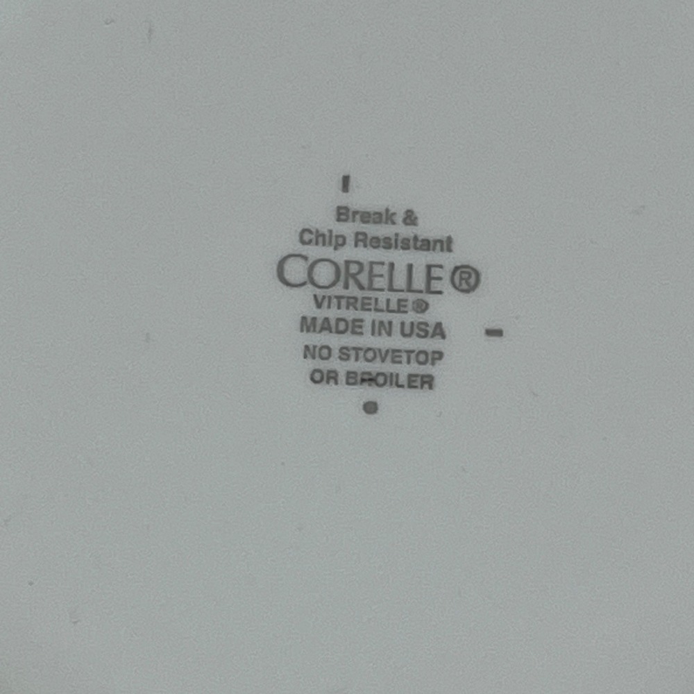4 Corelle Bread Plates 6.75" South Beach White, Green, & Blue Vitrelle Glass - Picture 3 of 4